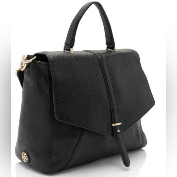 Tory Burch Mini High Quality Grain Leather Satchel Crossbody Bag In Black - Picture 5 of 14